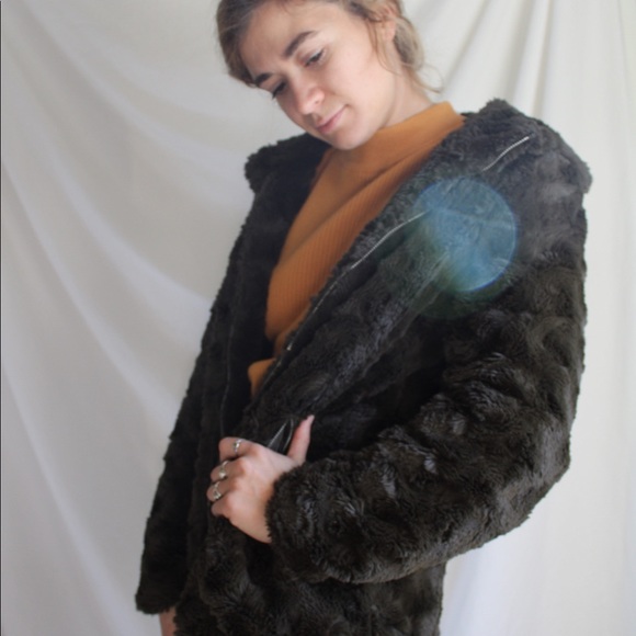 Green Fuzzy Coat - Picture 2 of 5